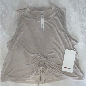 lululemon crop singed tank top